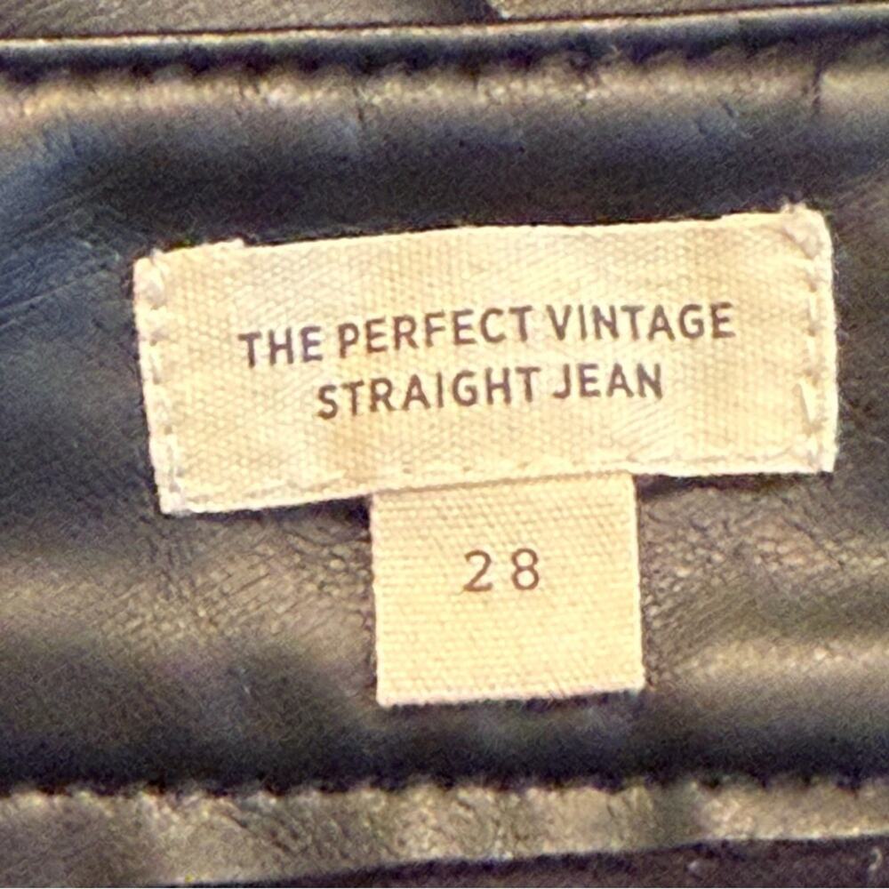 nwt Madewell The Perfect Vintage Straight leg Faux Leather Pants size 28 Black - Picture 8 of 12